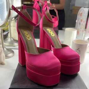 EGO Fuchsia Platform Heels